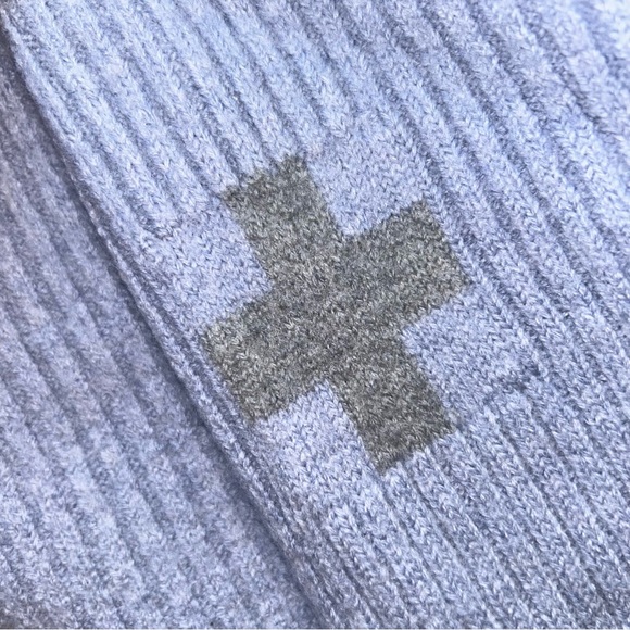 Victorinox Swiss Army Men’s 100% Wool Quarter Zip Sweater Size Large Gray Ribbed - Picture 5 of 8